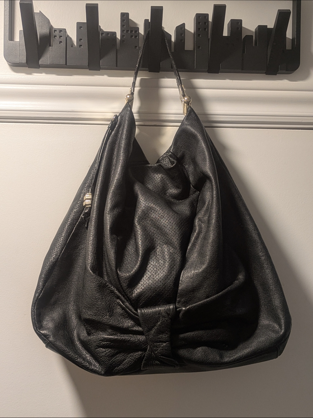 Marc by Marc Jacobs Standard Supply Black Leather Hobo Shoulder Bag Y2K